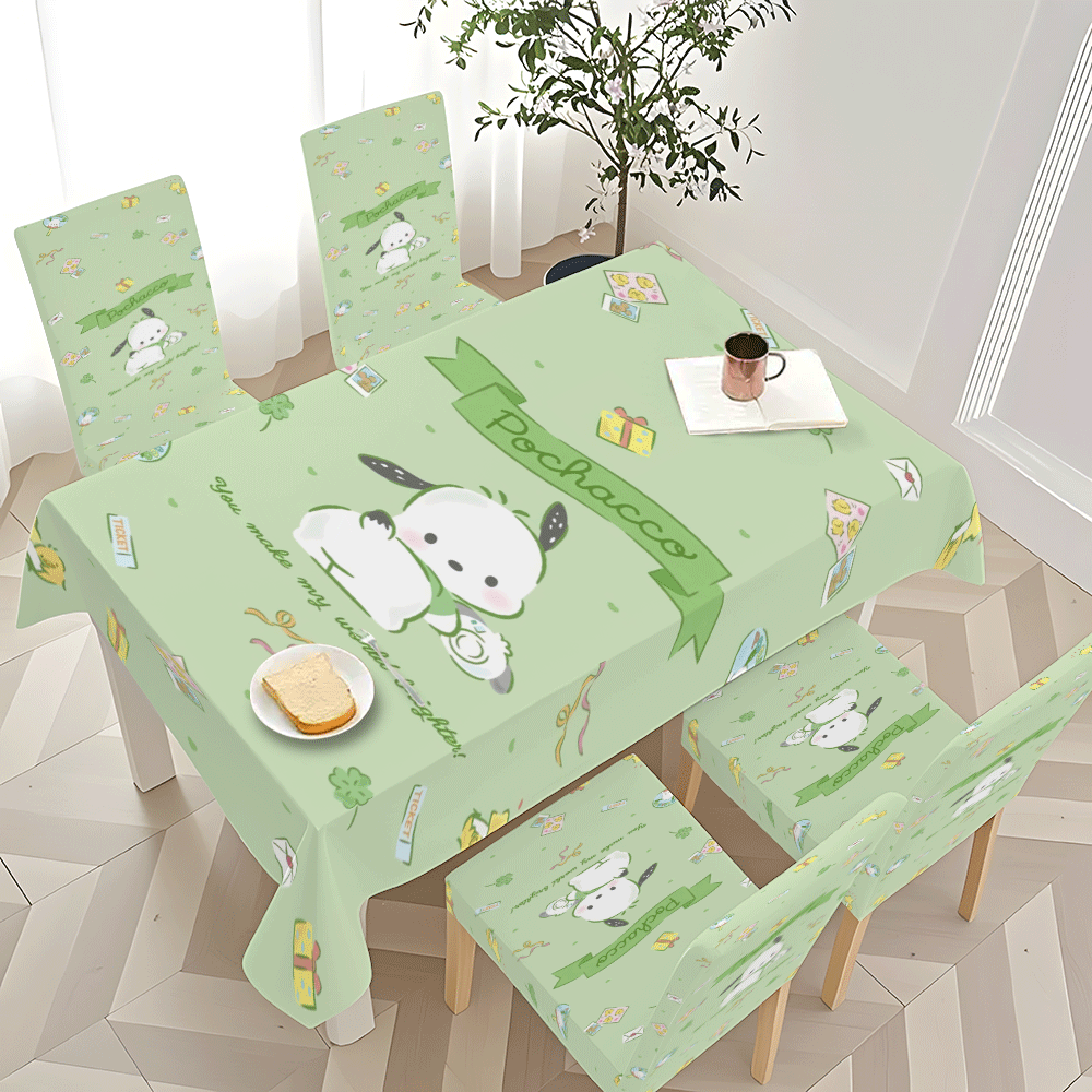 Outdoor Lighting Japan - Light Green Pochacco Tablecloth Chair Cover