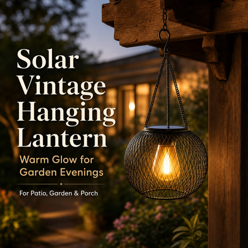 Solar Lantern Hanging - Solar Powered LED Hanging Floor Lamp