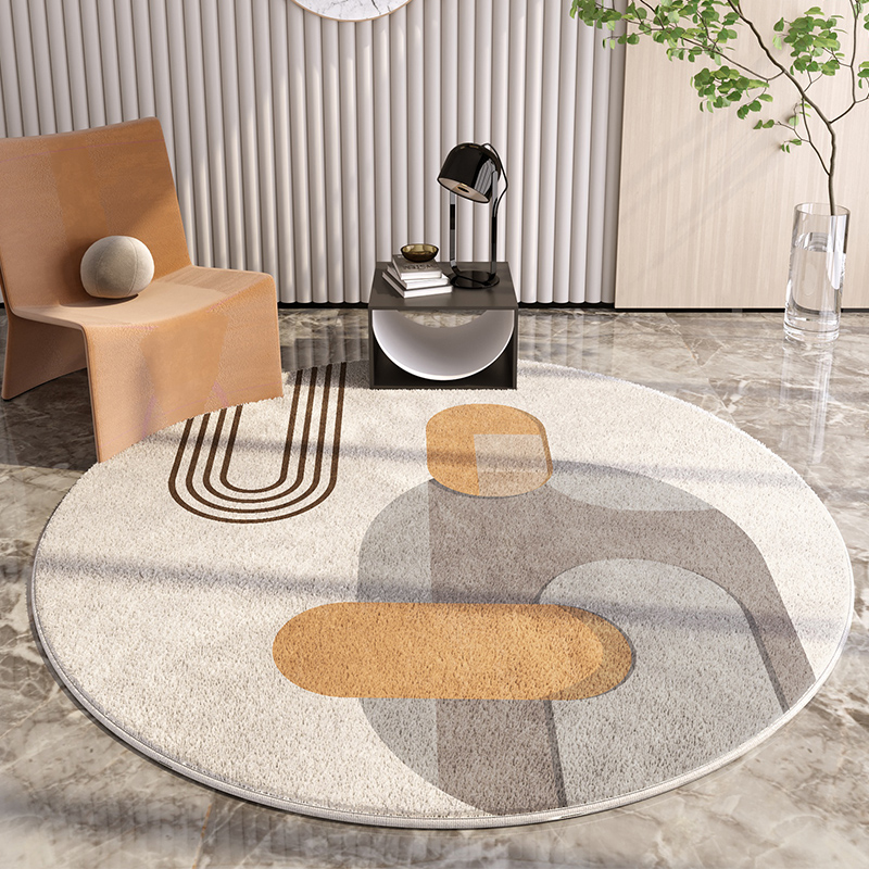 Outdoor Lighting Garage - Round Light Luxury Lounge Rug Minimalist