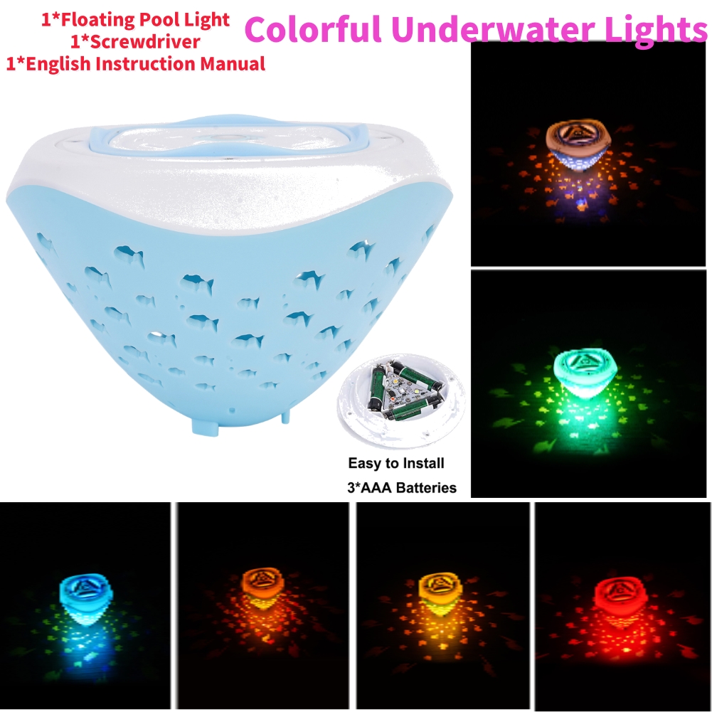 Pond Light Submersible - Colorful Underwater Lights Fish Pattern Fountain