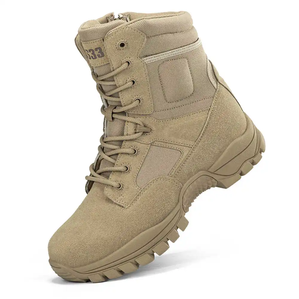 Rock Light Camouflage - Nonslip Genuine Leather Hiking Boots Designer