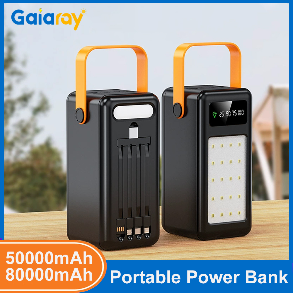 Outdoor Lighting Battery Powered - 50000mAh 80000mAh Portable Power Bank Fast