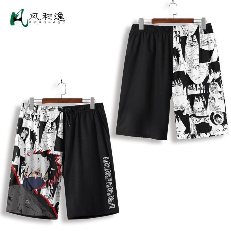 Outdoor Lighting Japan - Naruto Anime Shorts Men's Casual Mid