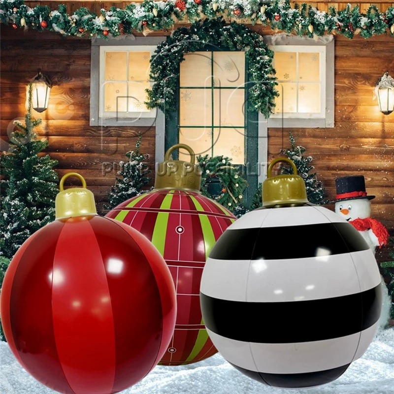 Xmas Outdoor Lighting Decorations - 60cm Outdoor Christmas Inflatable Decorated Ball