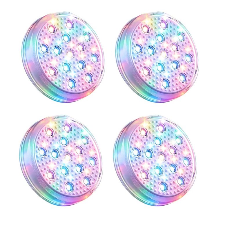 Pond Light Submersible - 75STO-Rechargeable Underwater Submersible Pool Lights 4PCS