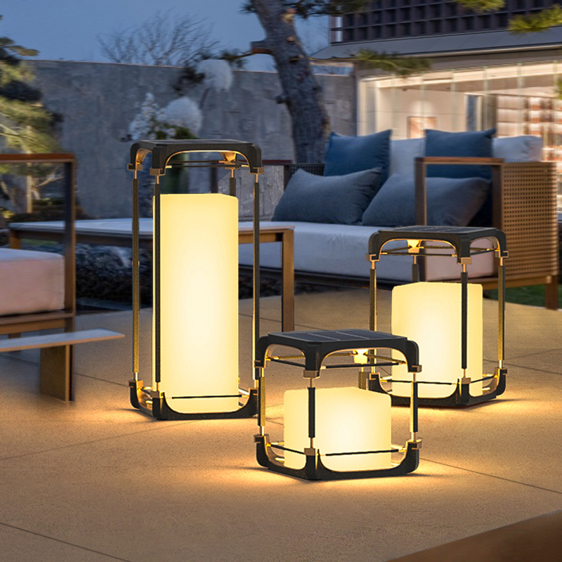 Outdoor Lighting For Garden - Luminous floor lamp courtyard solar LED