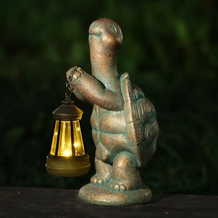 Outdoor Lighting Japan - Turtle Solar Powered Outdoor Garden Statue,