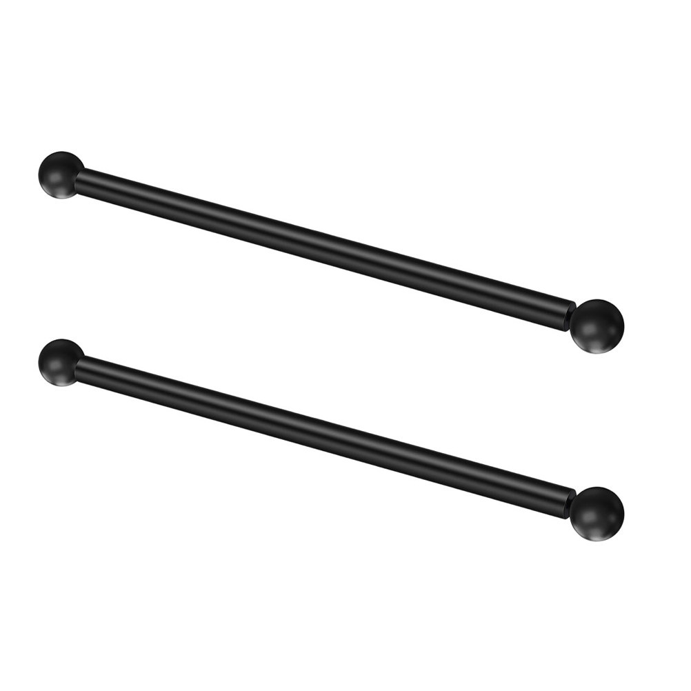 Outdoor Lighting Fixtures - 2Pcs Black Metal Outdoor Lamp Post