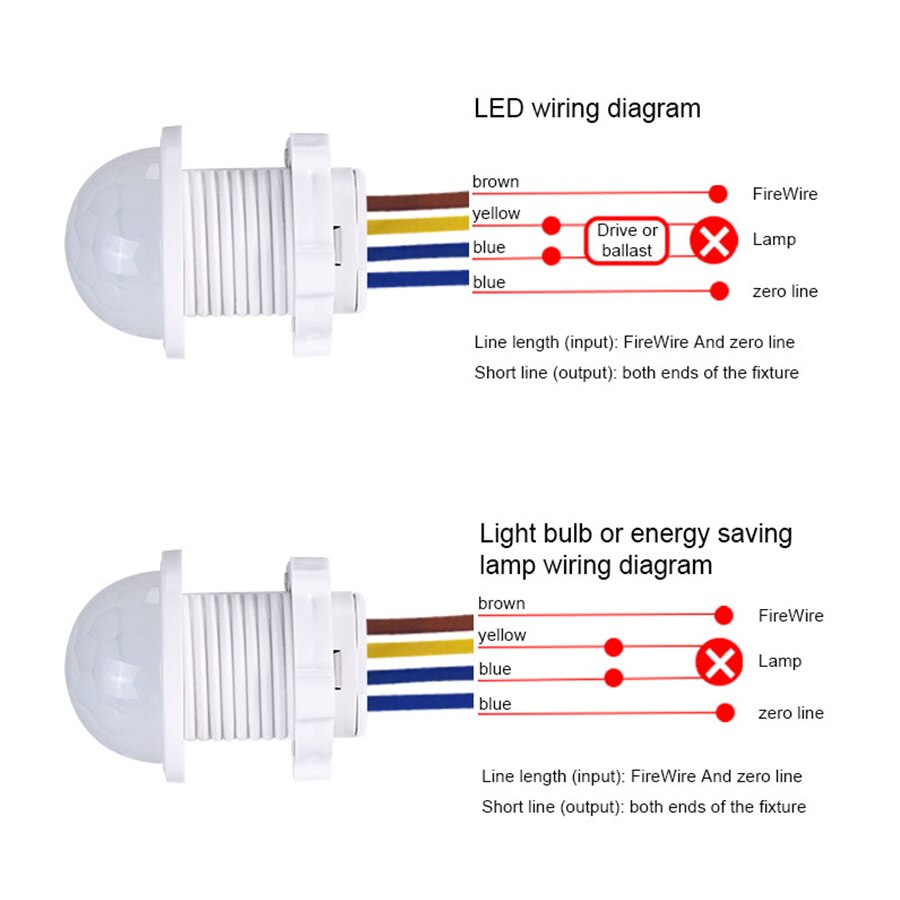 Outdoor Lighting Motion Sensor - PIR Motion Sensor Detector Smart Switch