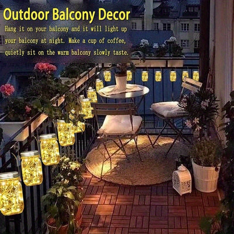 8pcs Plastic Mason Jar Set wit - Outdoor Lighting Kits review and price