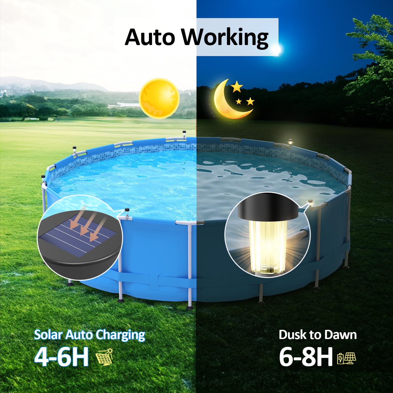 6 packages Solar Pool Light Fr - Pond Light Submersible review and price