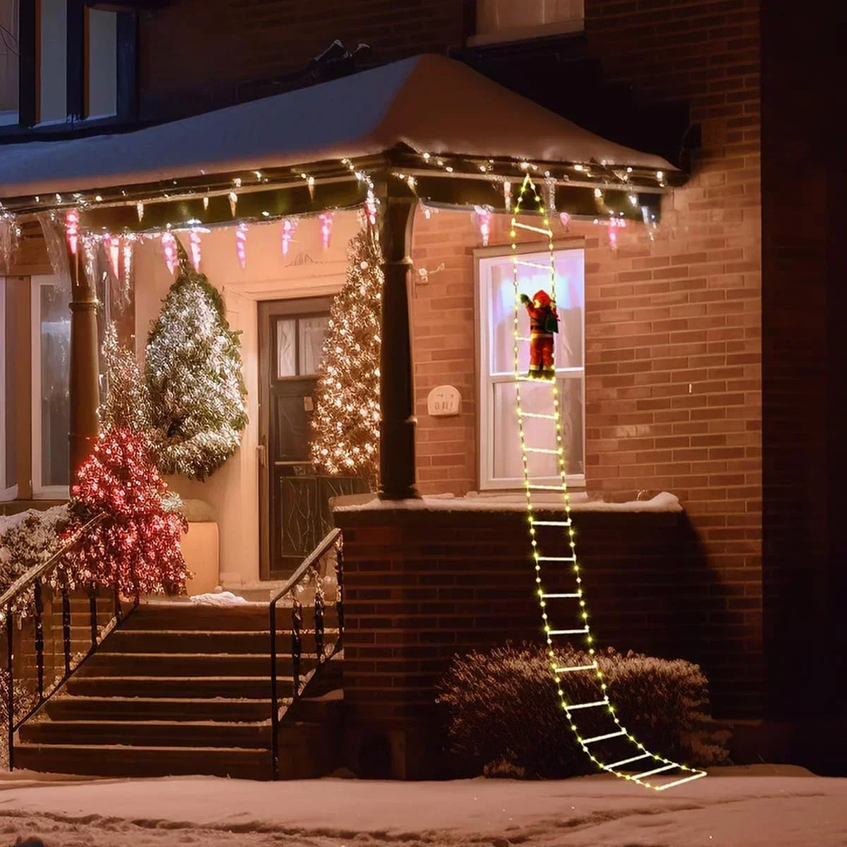 LED Ladder Light for Santa Cla - Xmas Outdoor Lighting Decorations review and price