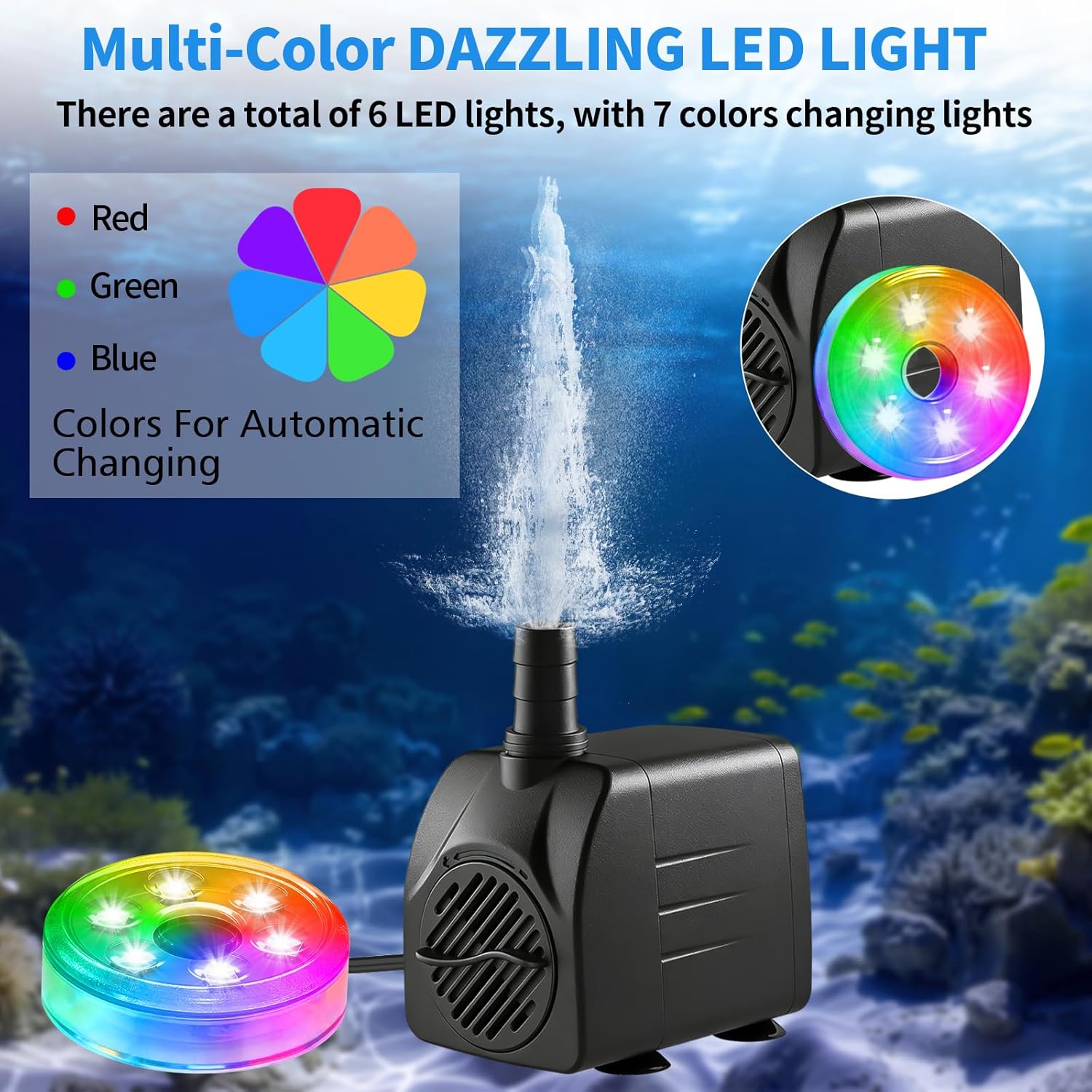 210GPH Submersible Water Pump  - Pond Light Submersible review and price