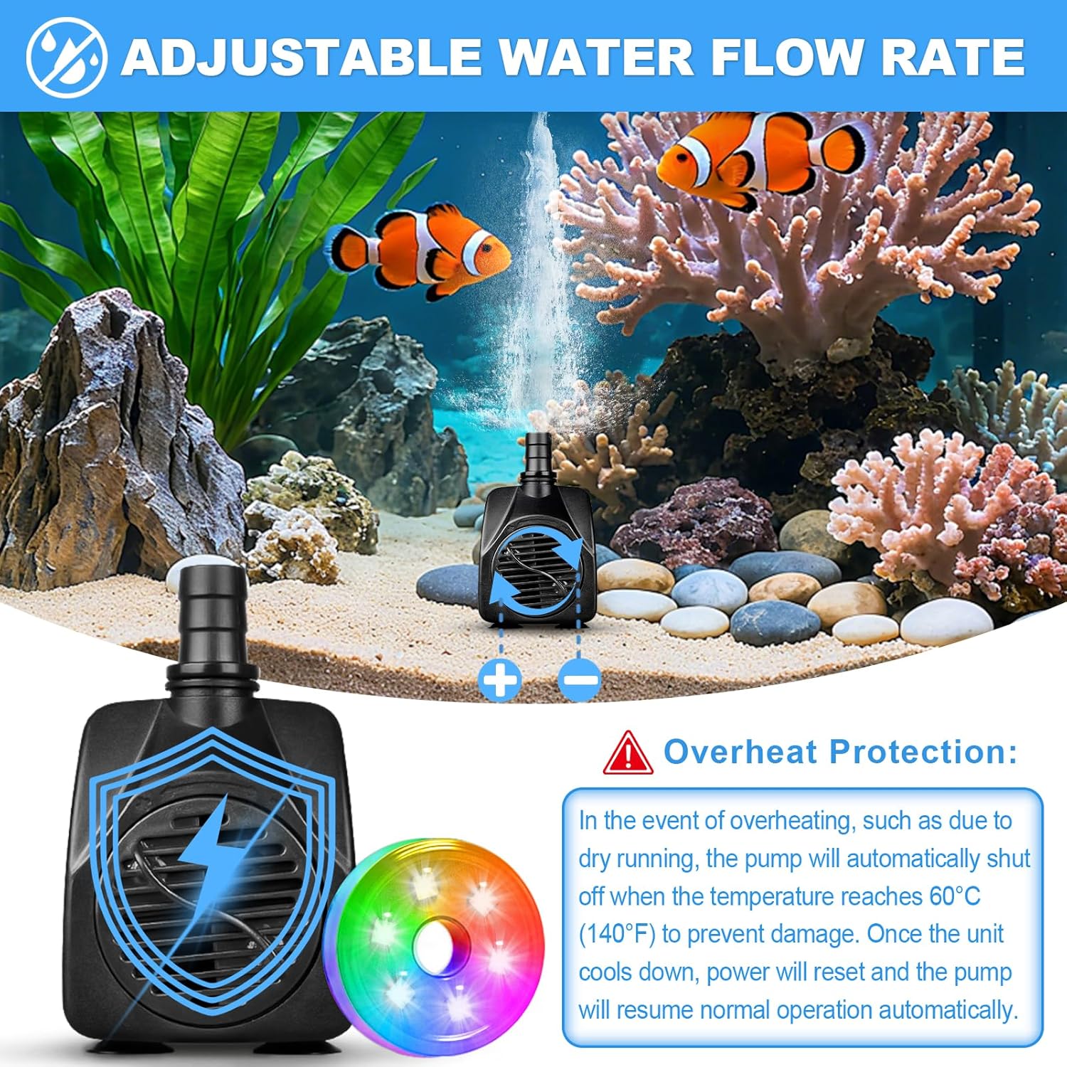 210GPH Submersible Water Pump  - Pond Light Submersible review and price