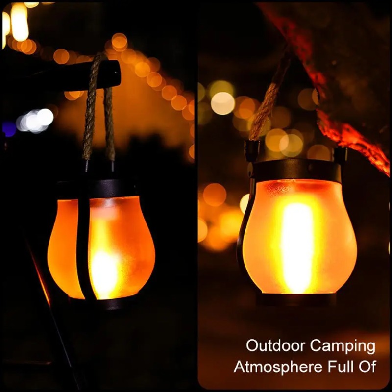 Solar Flame Lamp USB Rechargea - Solar Lantern Hanging review and price