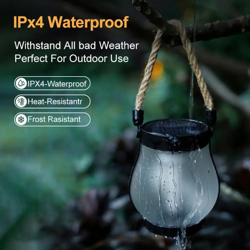Solar Flame Lamp USB Rechargea - Solar Lantern Hanging review and price