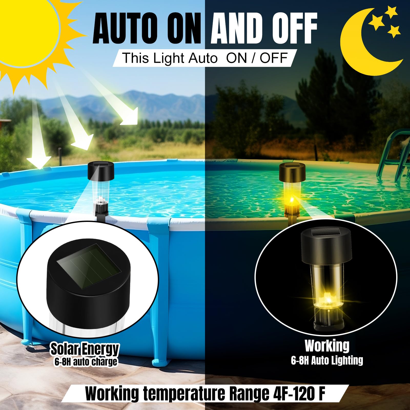 6 Packages Solar Pool Light Fr - Pond Light Submersible review and price