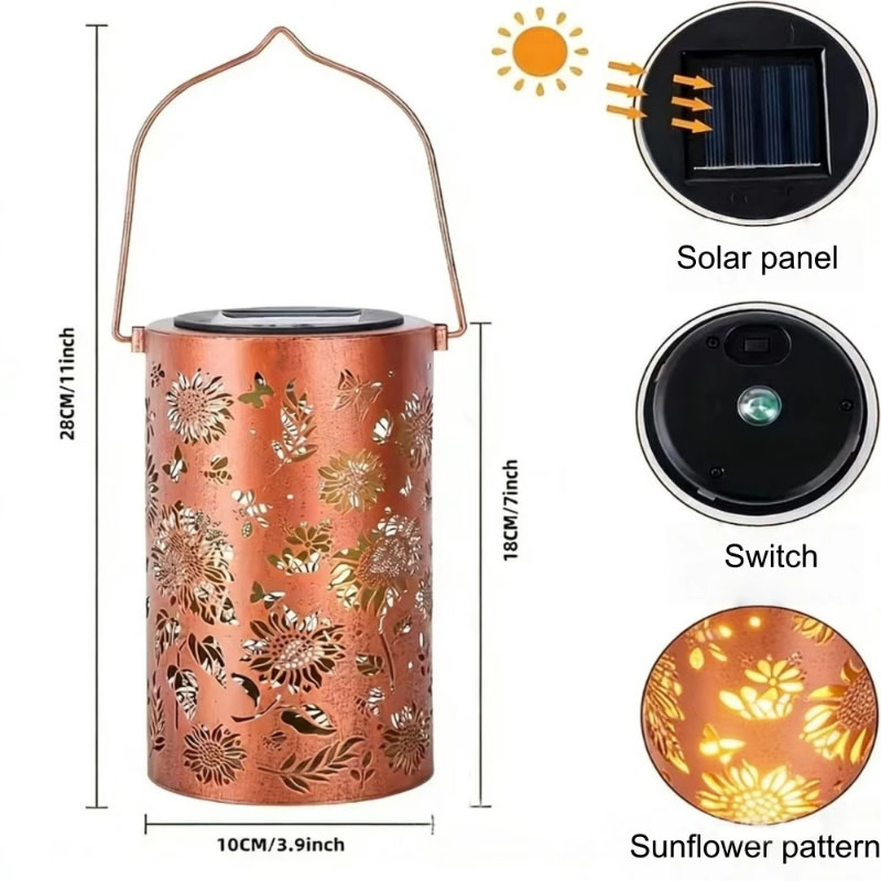 Colorful Sunflower Hummingbird - Solar Lantern Hanging review and price