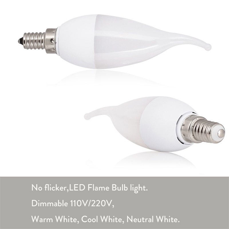 3W LED Flame Bulb E14 White Li - Outdoor Lighting Under Eaves review and price