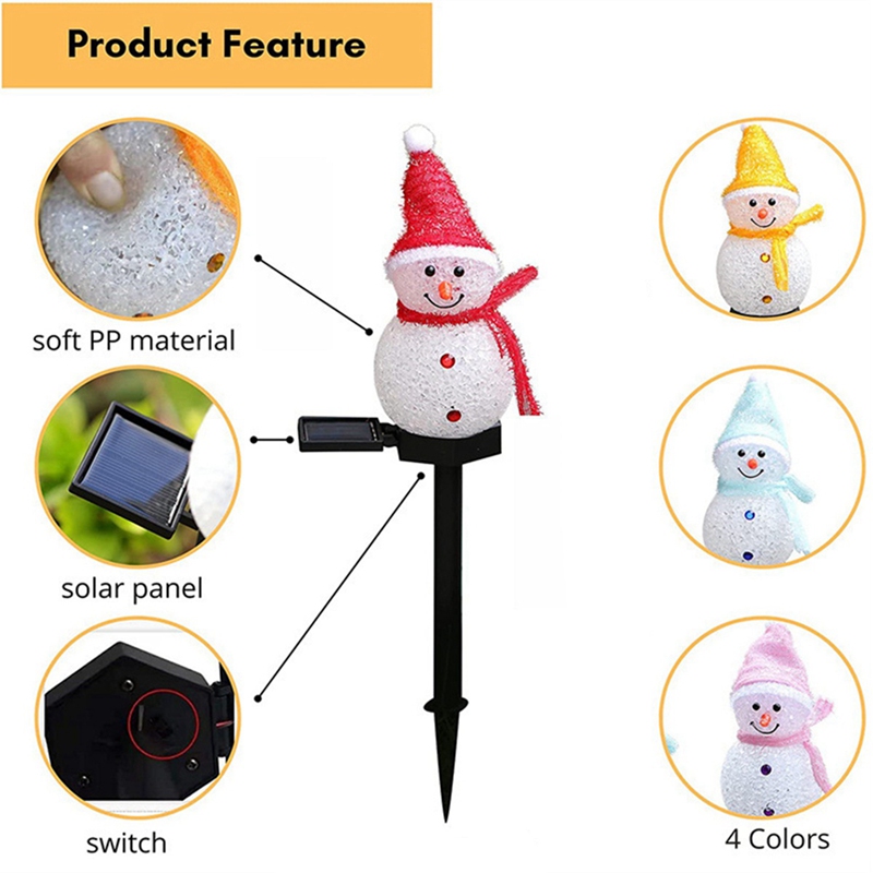 LED Snowman Solar Garden Light - Xmas Outdoor Lighting Decorations review and price