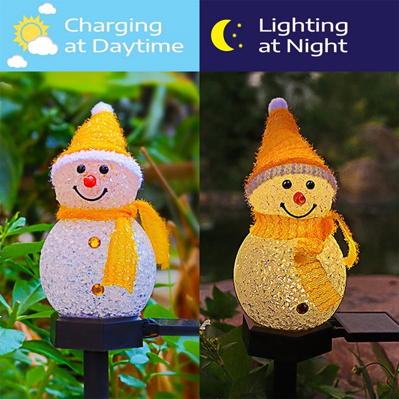 LED Snowman Solar Garden Light - Xmas Outdoor Lighting Decorations review and price