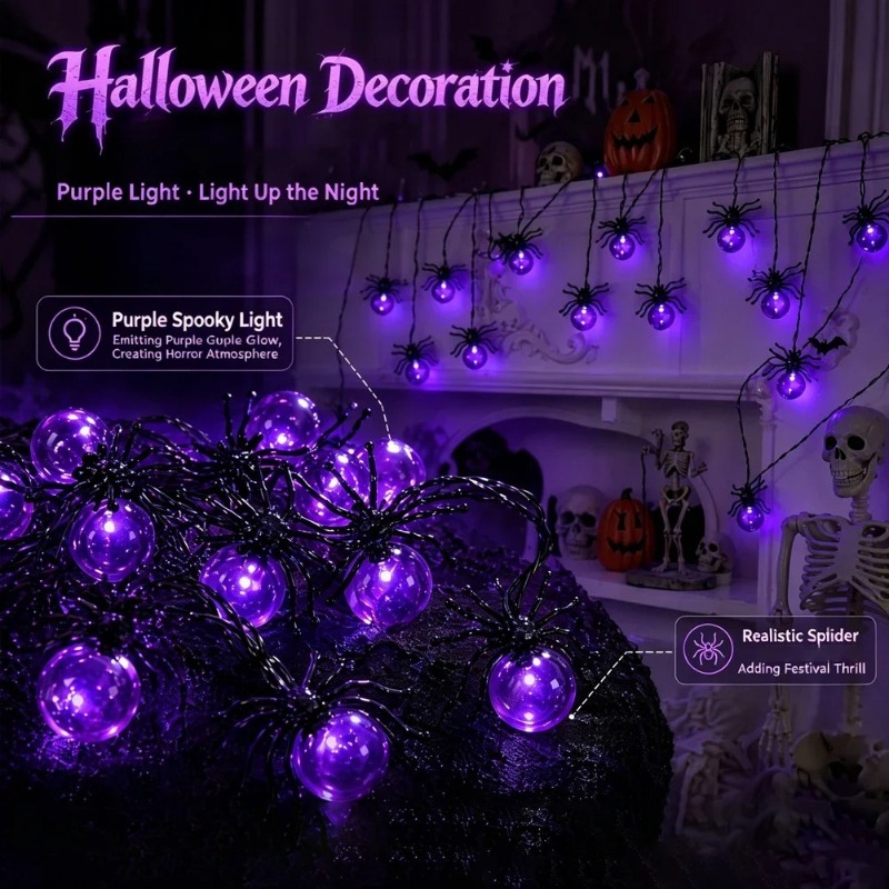 Battery Powered Spider LED Str - Outdoor Lighting Battery Powered review and price