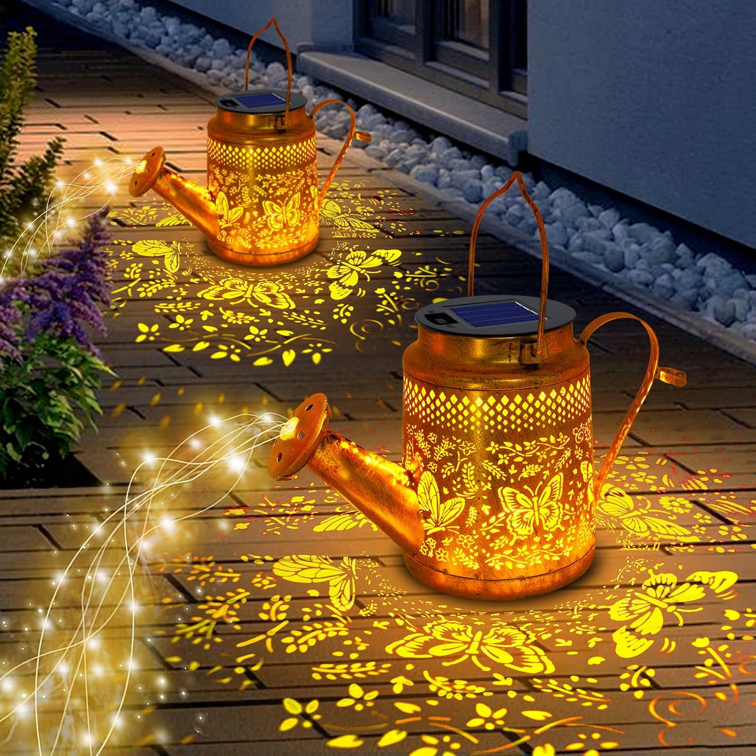 2 Pack Big Solar Butterfly Wat - Solar Lantern Hanging review and price