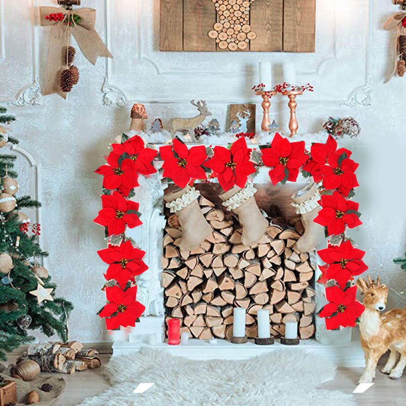 2/3m Christmas Poinsettia Flow - Xmas Outdoor Lighting Decorations review and price