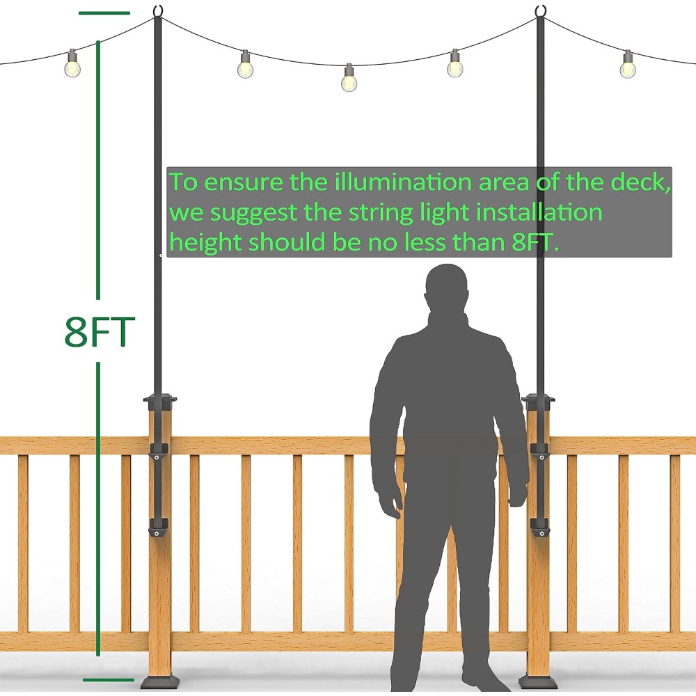 2 pack string light poles - st - Outdoor Lighting For Garden review and price