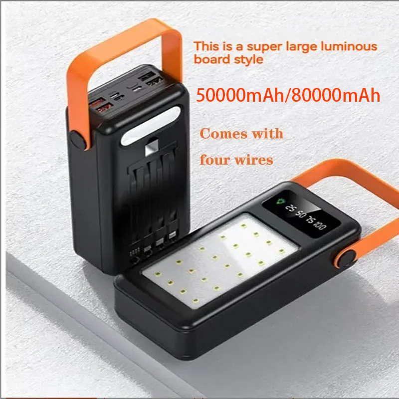 50000mAh 80000mAh Portable Pow - Outdoor Lighting Battery Powered review and price