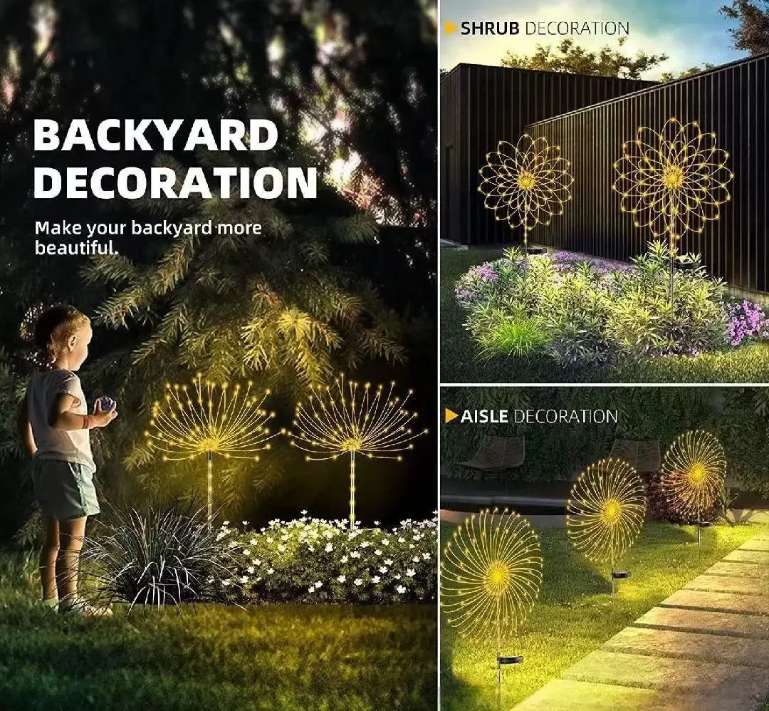 200LED Solar Firework Lamp Out - Wired Pathway Light review and price