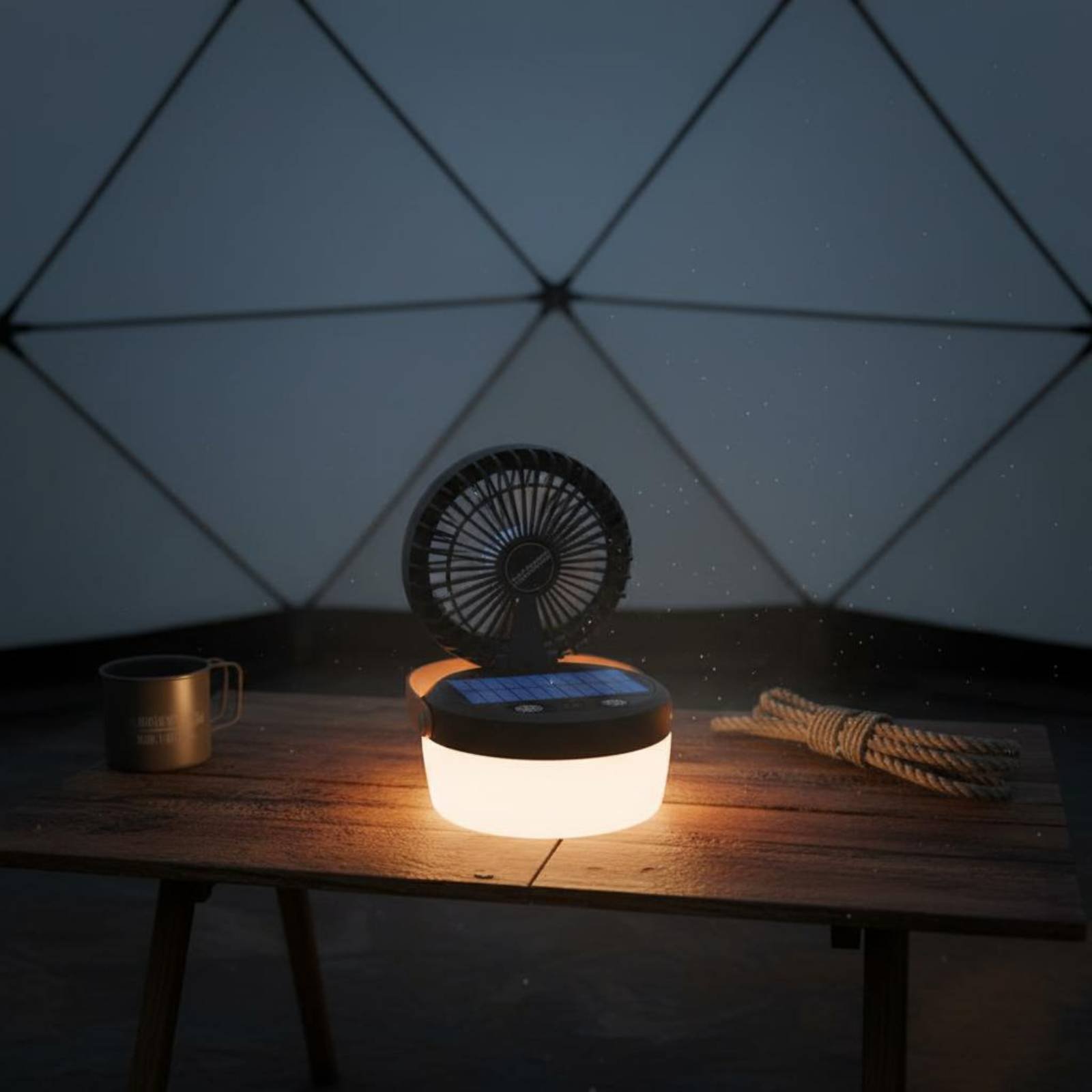 Solar Camping Fan Lantern Fold - Solar Lantern Hanging review and price