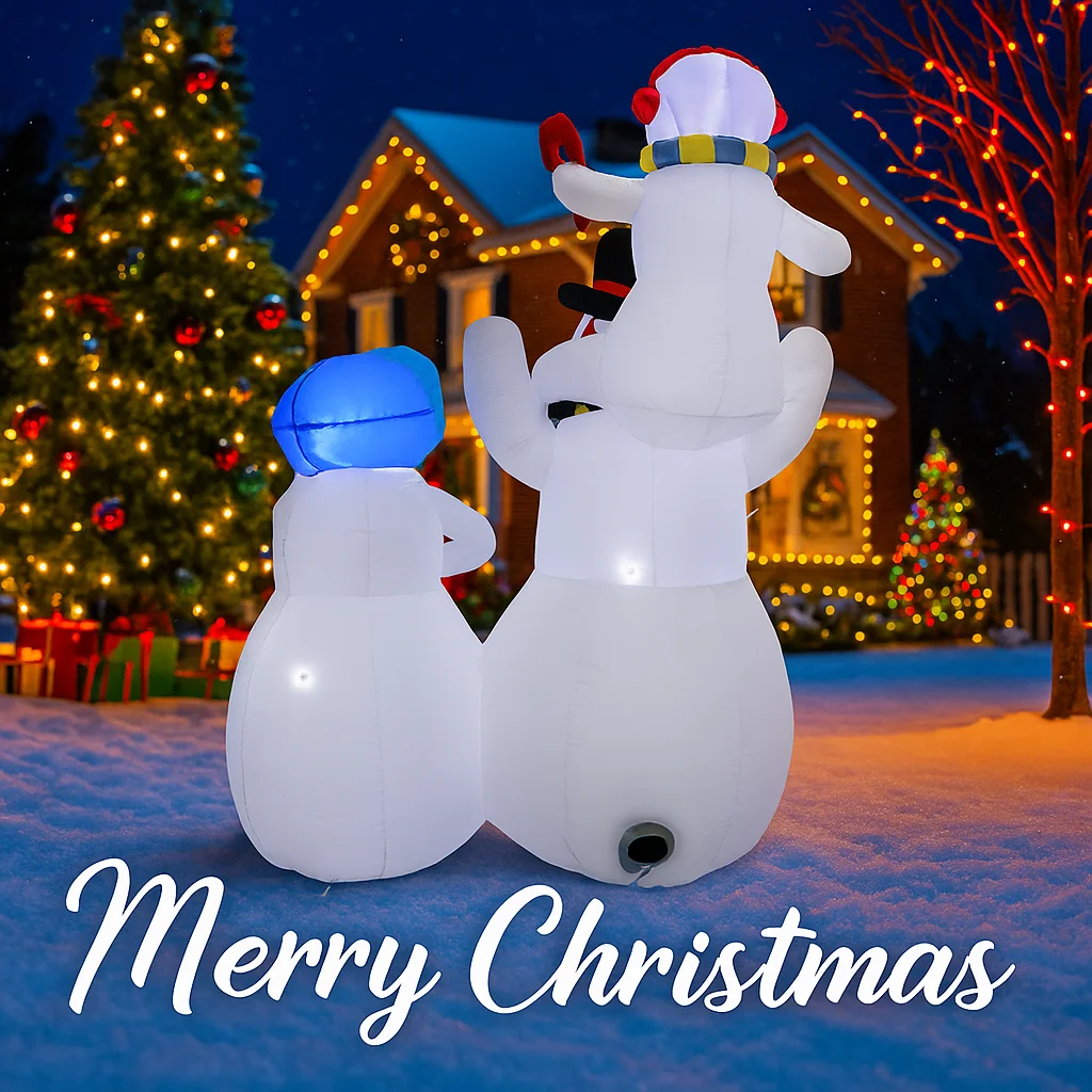 5.91FT Inflatable Toy Snowman  - Xmas Outdoor Lighting Decorations review and price