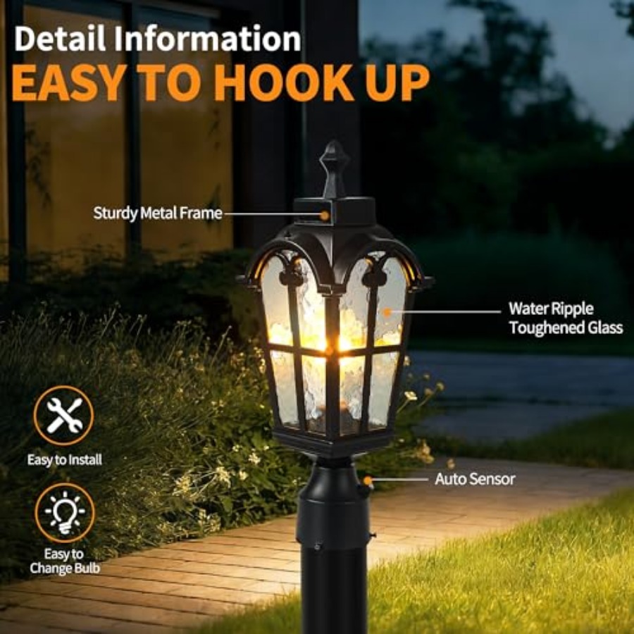 Sensor Outdoor Post Lights Wat - Outdoor Lighting Fixtures review and price