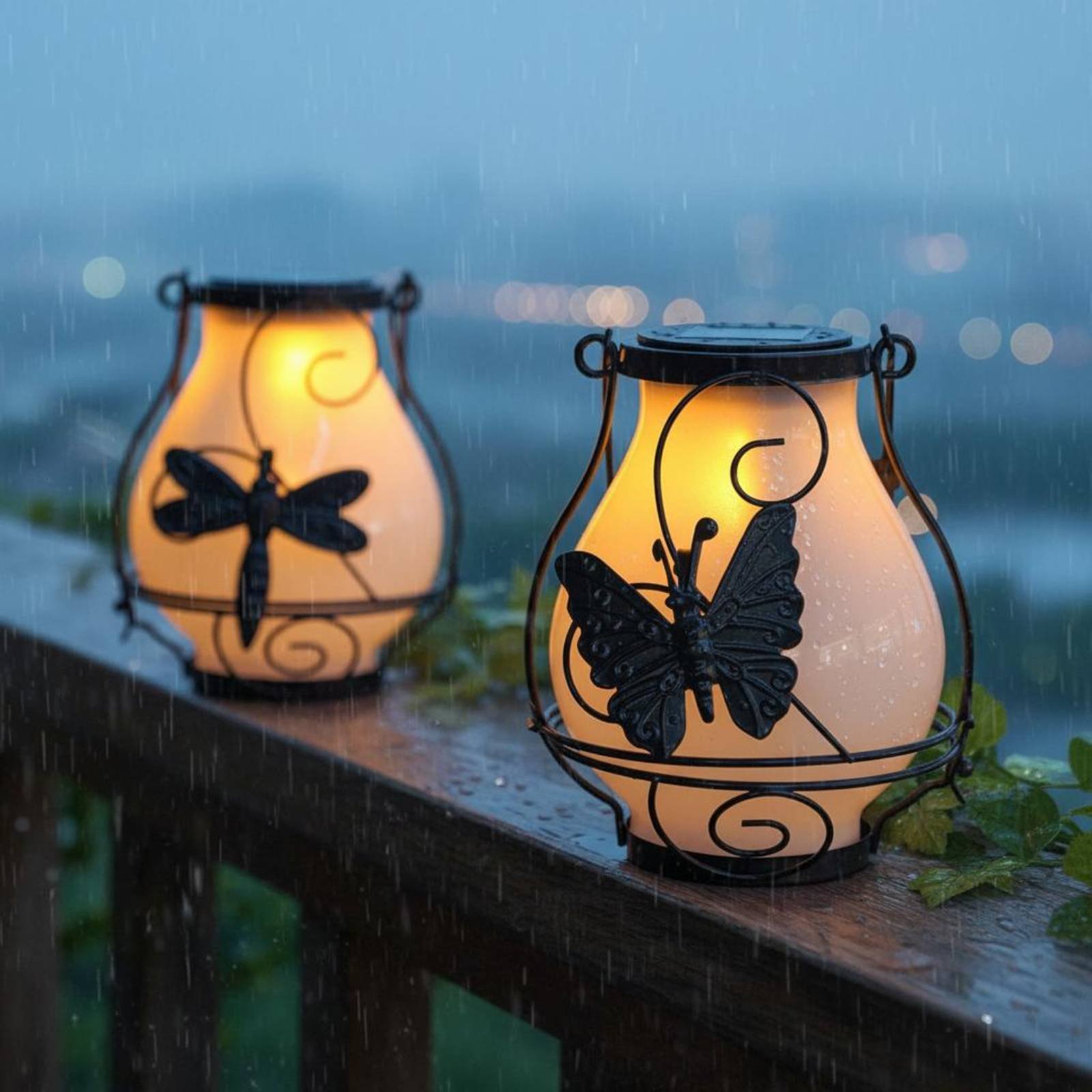 Solar Butterfly Lantern Waterp - Outdoor Lighting Battery Powered review and price