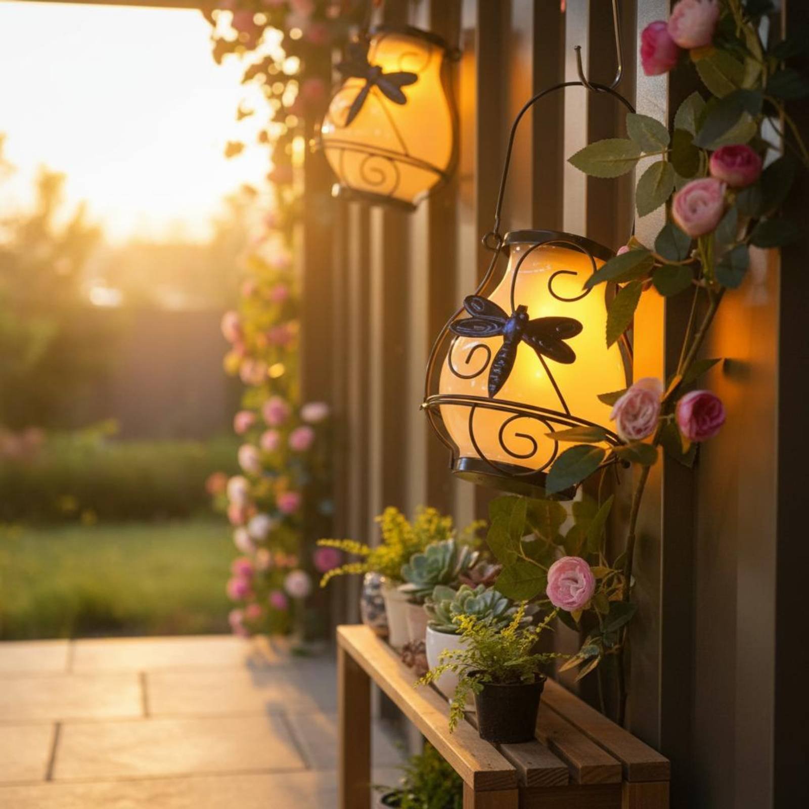 Solar Butterfly Lantern Waterp - Outdoor Lighting Battery Powered review and price