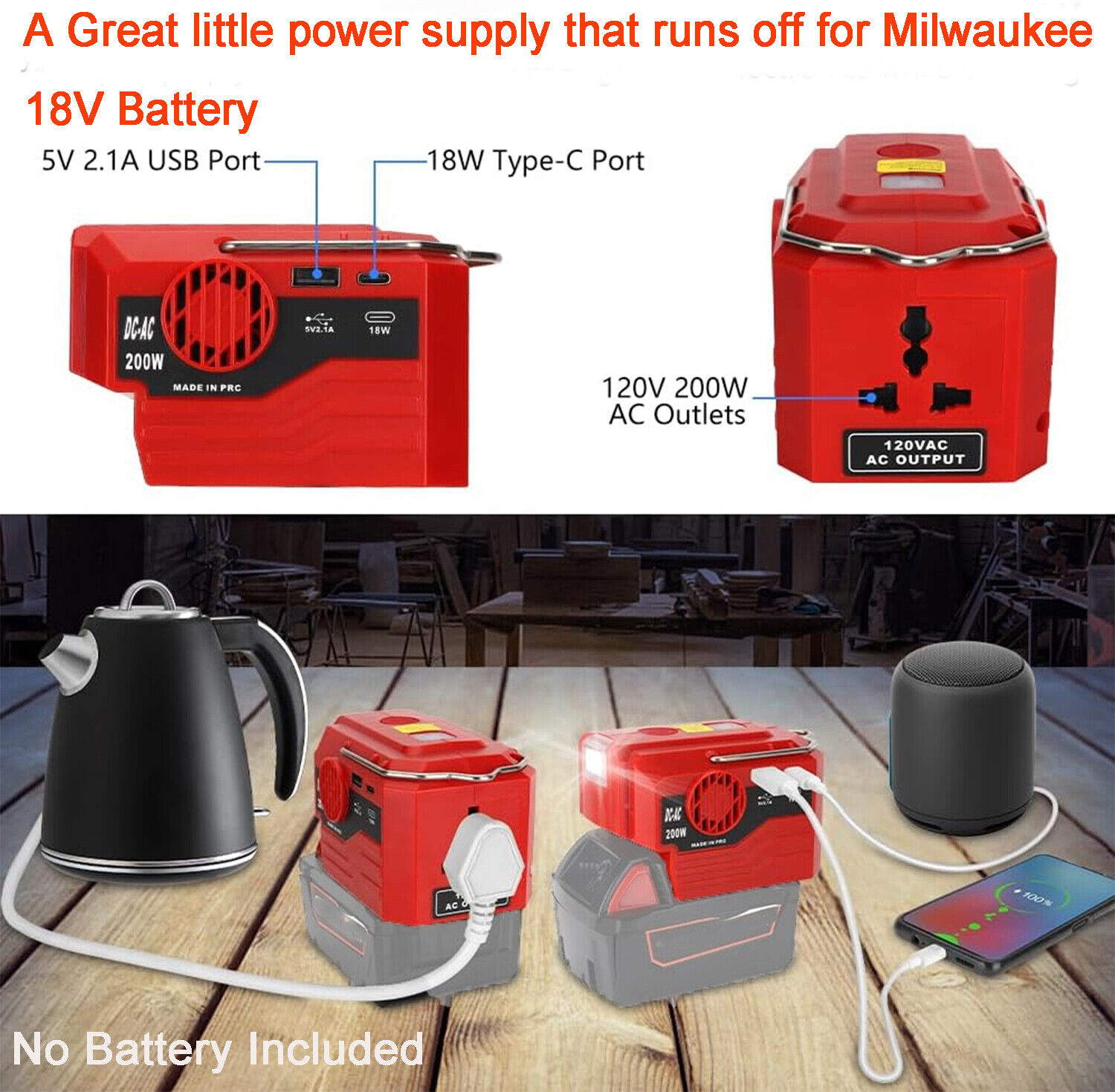 200W Portable Power Inverter 1 - Outdoor Lighting Battery Powered review and price