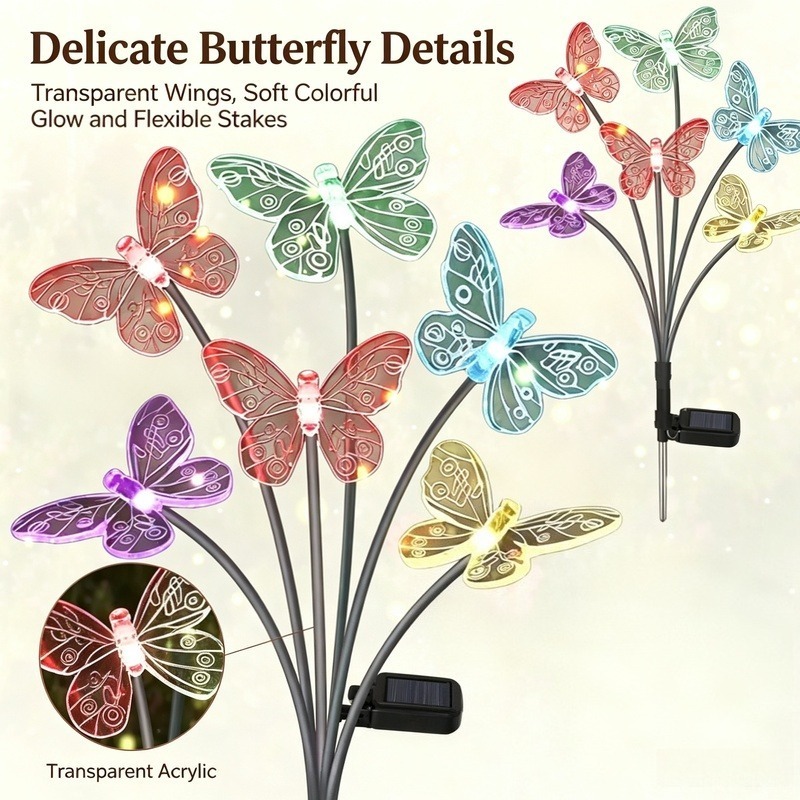 Solar Powered Butterfly Lights - Outdoor Lighting Battery Powered review and price
