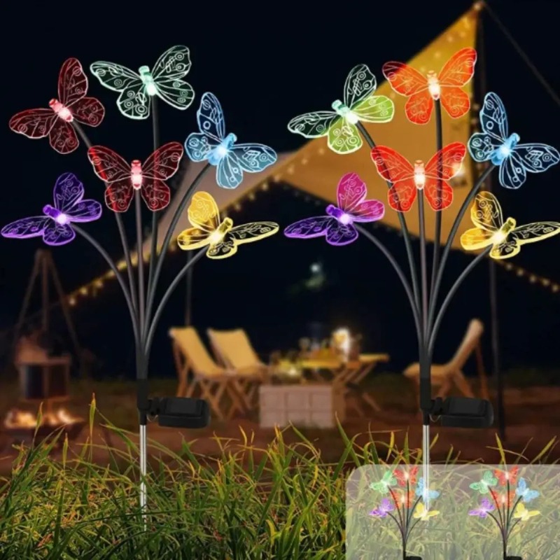 Solar Powered Butterfly Lights - Outdoor Lighting Battery Powered review and price