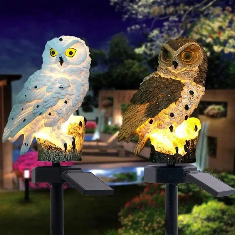 Solar Owl Statue Garden Light  - Outdoor Lighting Fixtures review and price