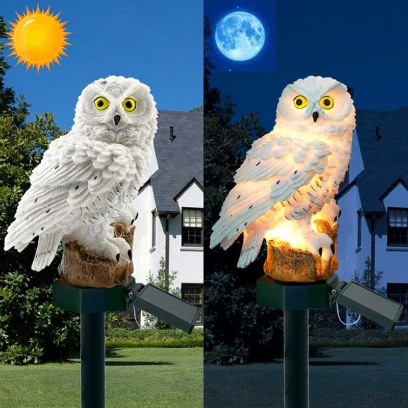 Solar Owl Statue Garden Light  - Outdoor Lighting Fixtures review and price