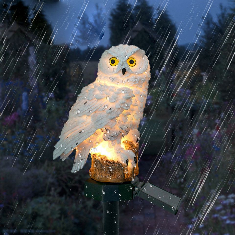 Solar Owl Statue Garden Light  - Outdoor Lighting Fixtures review and price