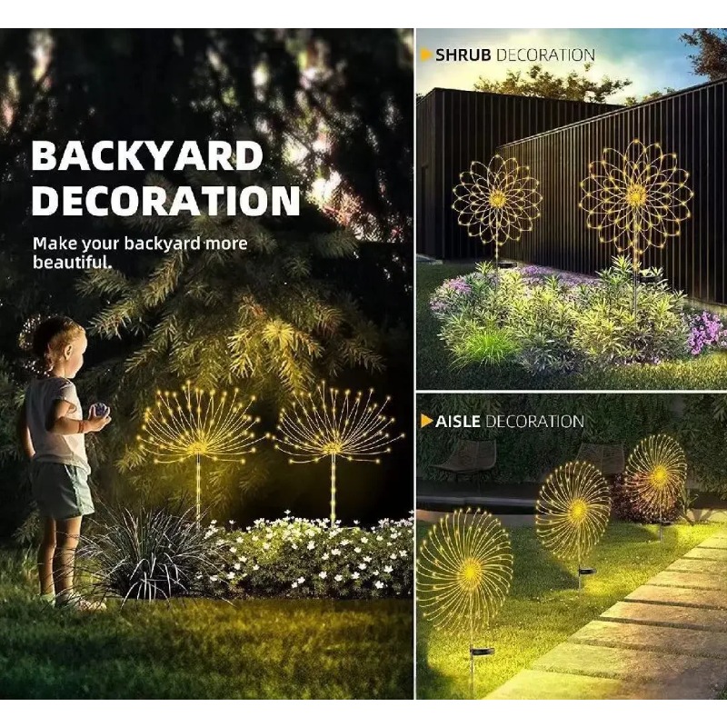 Solar Firework Lamp Copper Wir - Wired Pathway Light review and price