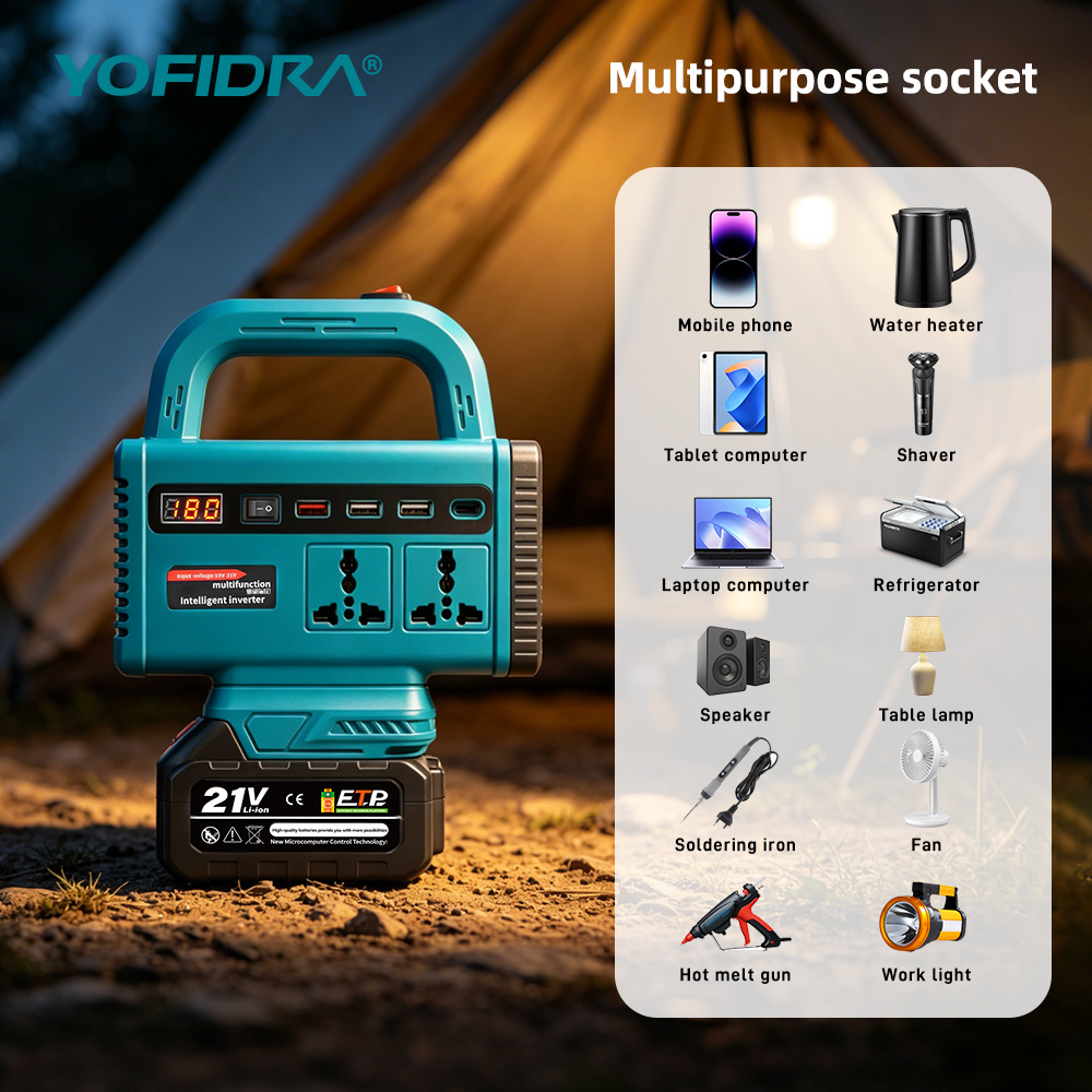 YOFIDRA 220V Portable Power In - Outdoor Lighting Battery Powered review and price