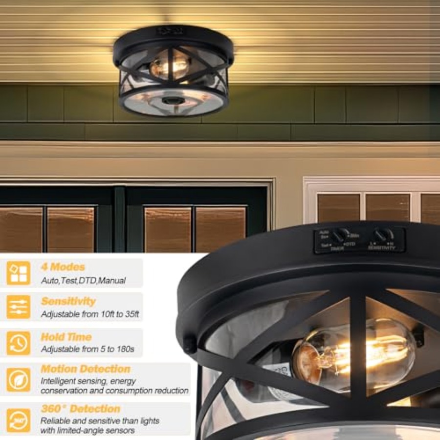 Motion Sensor Outdoor Ceiling  - Outdoor Lighting Fixtures review and price
