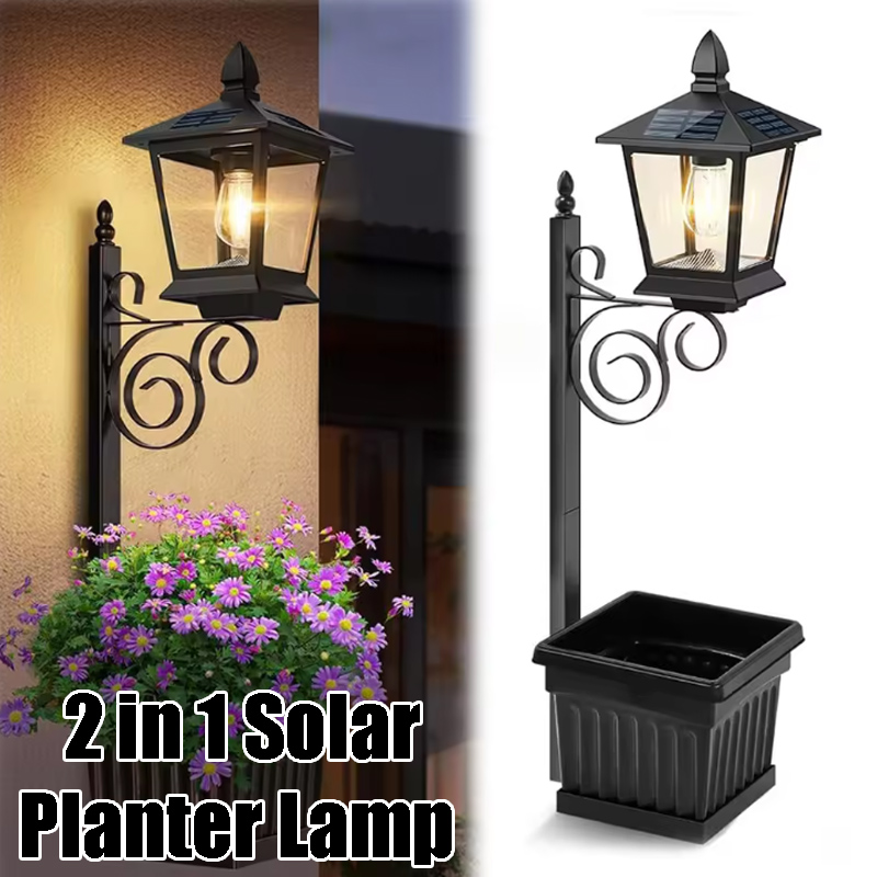 Solar Powered 2-in-1 Flower Po - Outdoor Lighting Battery Powered review and price