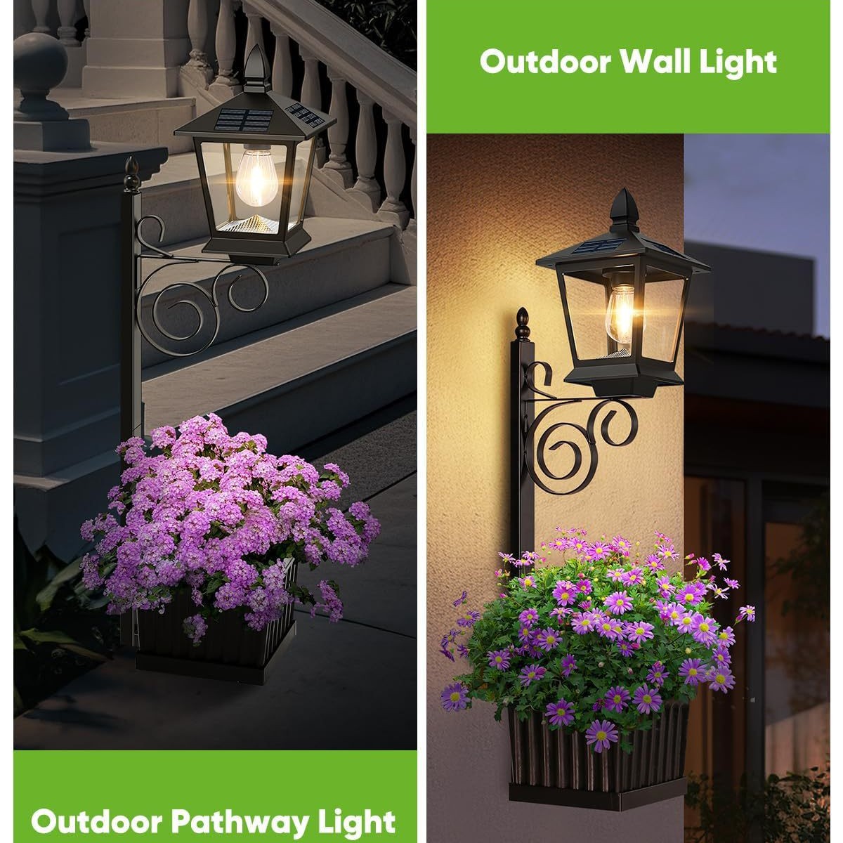 Solar Powered 2-in-1 Flower Po - Outdoor Lighting Battery Powered review and price