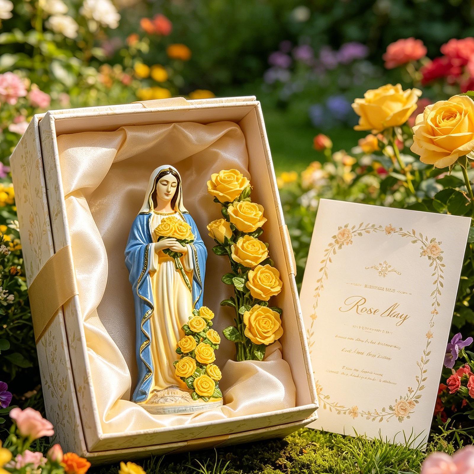Solar Virgin Mary Statue Outdo - Outdoor Lighting Battery Powered review and price