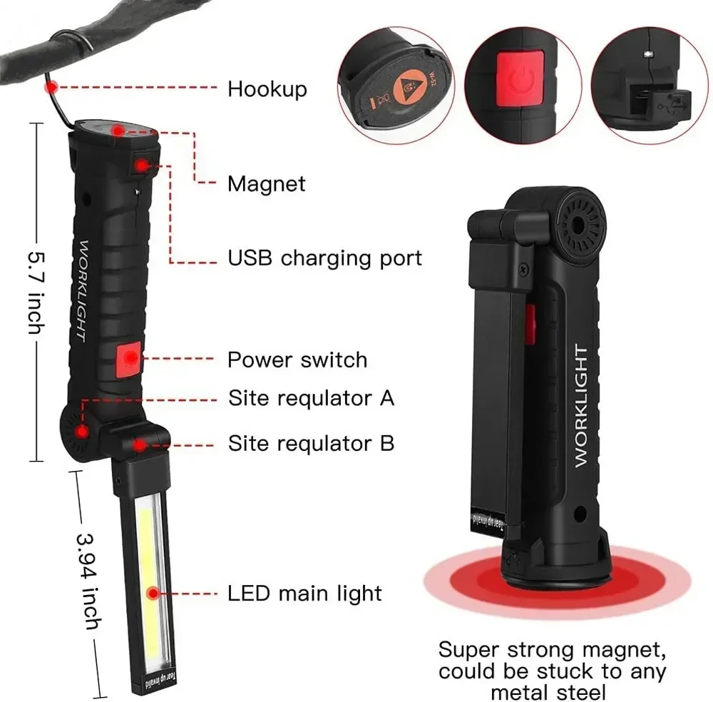 LED COB Flashlight USB Recharg - Outdoor Lighting Fixtures review and price