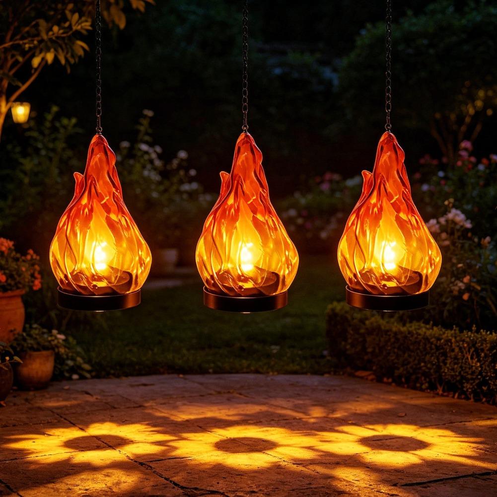 Solar Flame Hanging Lantern Li - Solar Lantern Hanging review and price